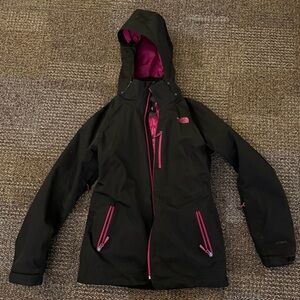 The North Face Women's Black Jacket with Pink Accents